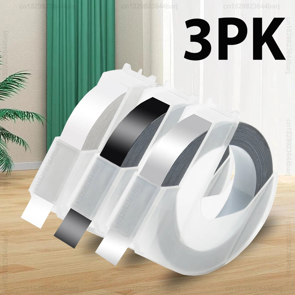 Motex E101 Portable 3D Embossing Label Printer Similar as B90 Dymo 12965 1610 Manual Label Maker DIY Adhesive Dymo 3D Label Tape