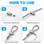 10pcs 2/3mm Wire Rope Clamps Stainless Steel Cable Fastener Adjustable Screw Copper Metal Clip Sling Fitting