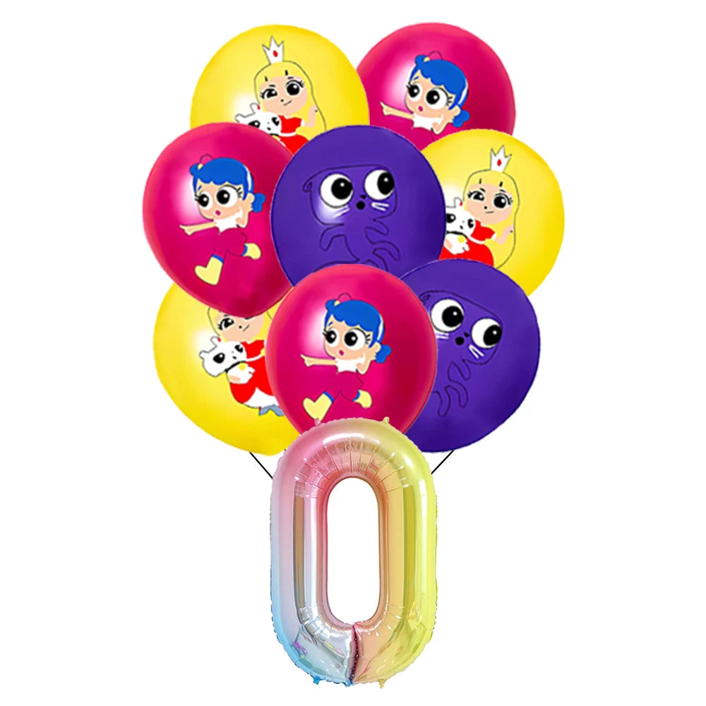 True Rainbow Kingdoms Birthday Party Decoration Disposable Tableware Balloons Paper Plate Napkins kids Baby Shower Supplies
