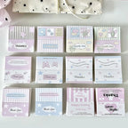 20-50pcs 5.4x5.4cm Cute Thank you Cards Foldable Hanging Card for diy Jewelry Display Card Stationery Packaging Retail Price Tag