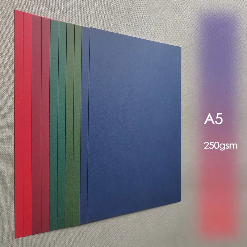 Rainbow 2 Sides Colored Cardstock DIY Blank Paper 250gsm for Postcards Crafts Origami Scrapbooking Party Decors Fun Cards Making