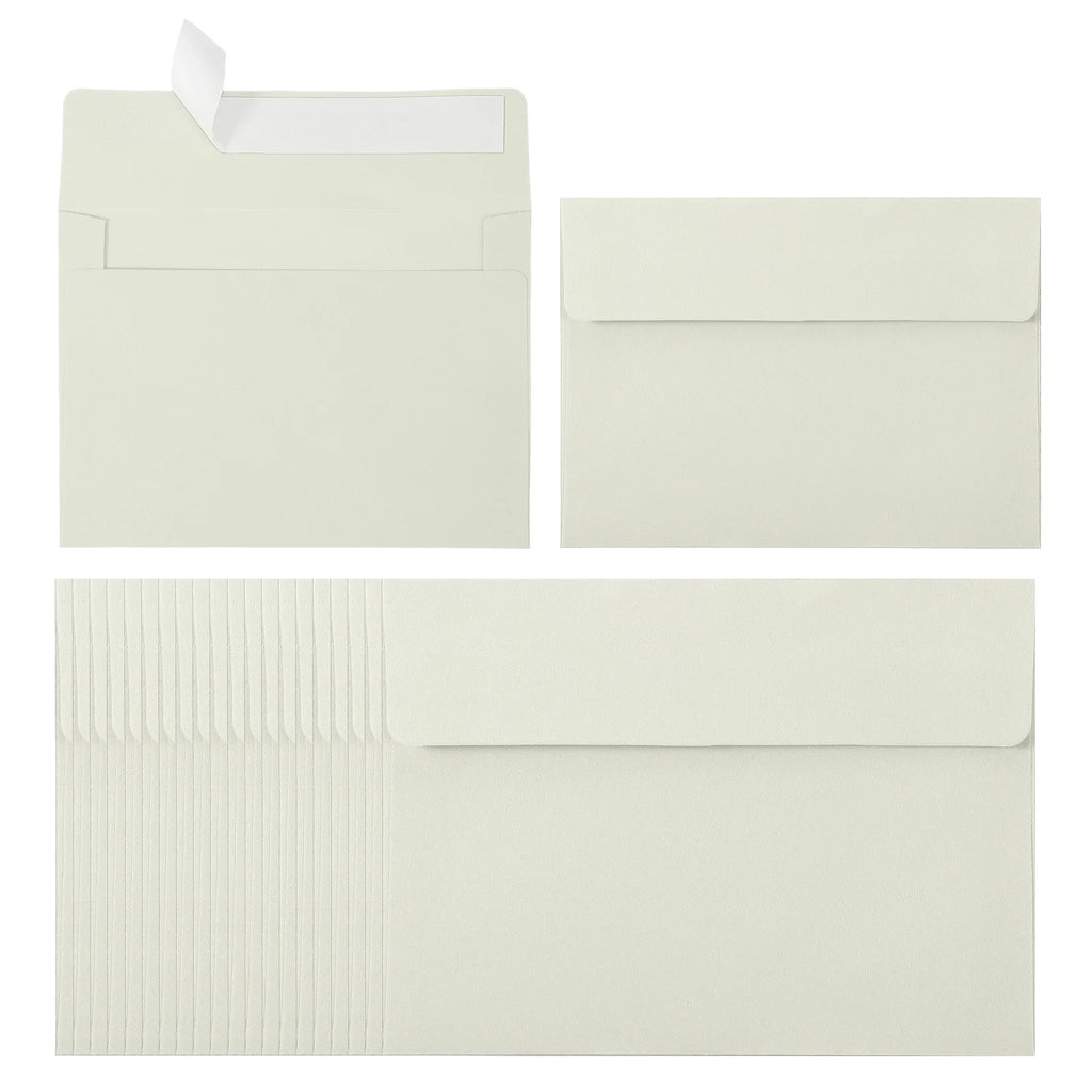 24Pcs A2 Envelopes Self Seal 110gsm Paper Invitation Envelopes for Postcard Wedding Greeting Cards Photos Announcement Mailing