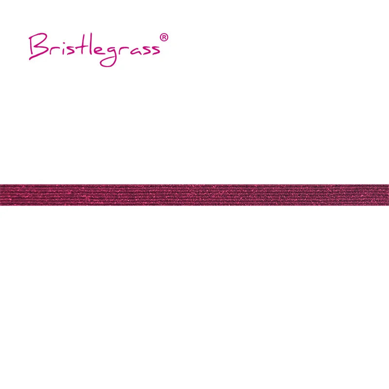 BRISTLEGRASS 2 5 10 Yard 1/4" 6mm Flat Skinny Elastic Cord Glitter Latex Rubber Band Rope Notebook Earloop Dress DIY Sewing Trim
