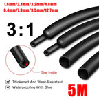 5 Meter 3:1 Waterproof Heat Shrink Tube Insulating Sleeve Wire Protection Dual Wall  Heat-shrinkable Sleeve With Glue Inside