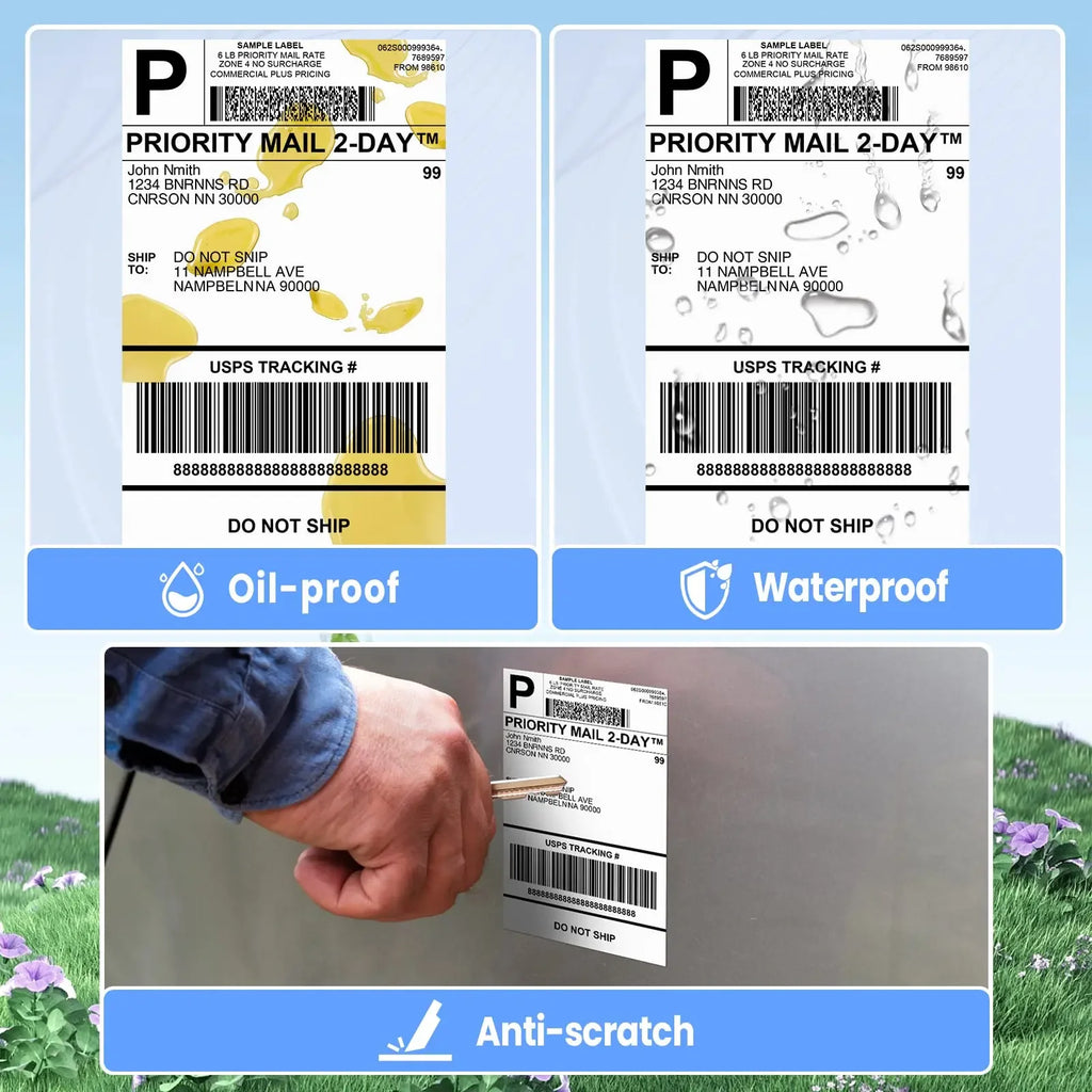 100 Sheet Phomemo A6 Size Shipping Labels 100x150mm Thermal Label Stickers Roll for PM-241BT/D520/246S Waybill Printer Labeler