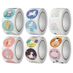 100-500pc Stickers Rolling Animal Roll Stickers Small Cute Game Sticker DIY Gift Sealing Label Decoration