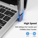 NNBILI USB4.0 40Gbps OTG type C 90 degree 100W 5A USB C to Type C Fast Charging Converter USB C Data Adapter For Macbook 8K60HZ