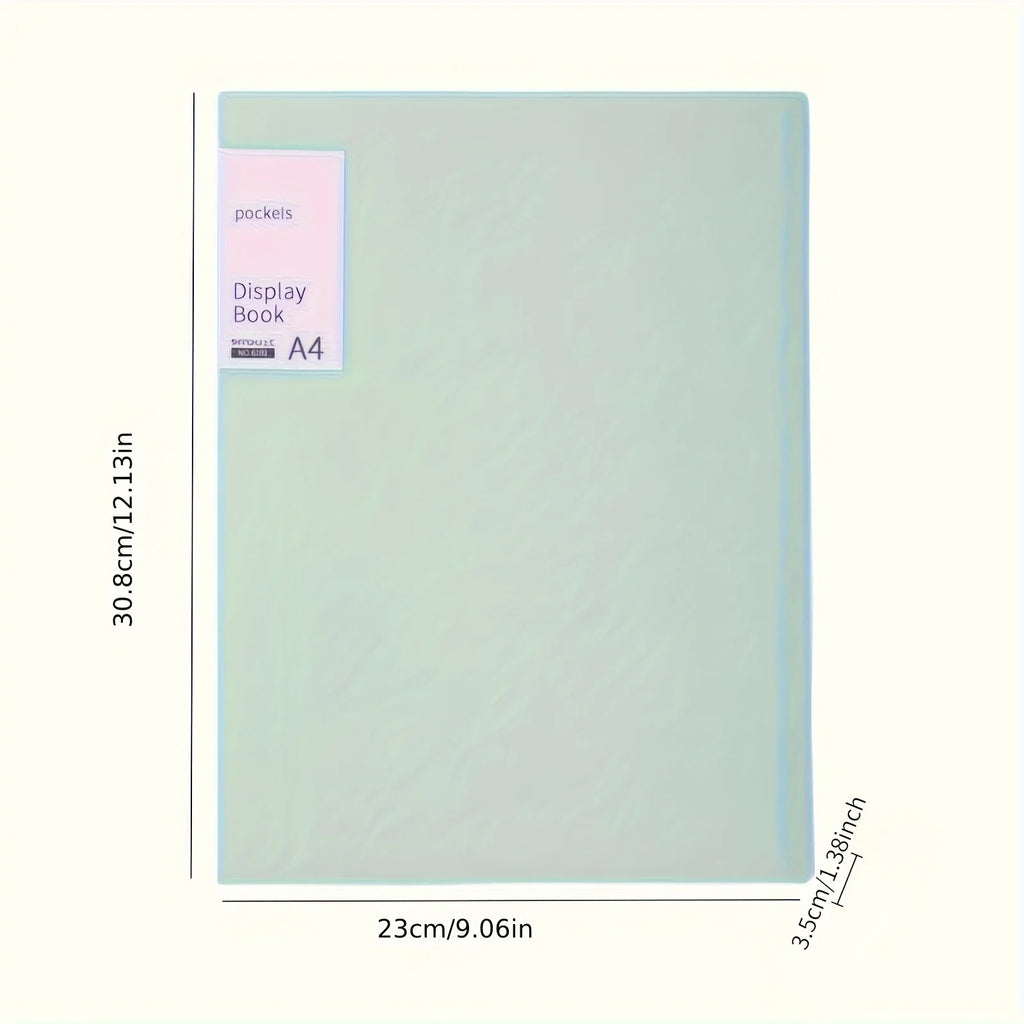 Document Presentation Folder - A4 PP Display Book with 20/40 Transparent Pockets & Sheet Protectors