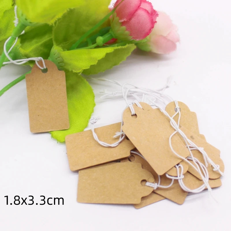100 pieces of large-sized jewelry price tags, paper price tags, price tags, gold and silver border price tags
