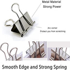 5-30Pcs Binder Clips File Metal Paper Clips Silvery Paper Clip Clamp 15/19/32/40/50mm Stationery Clip Office School Supplies