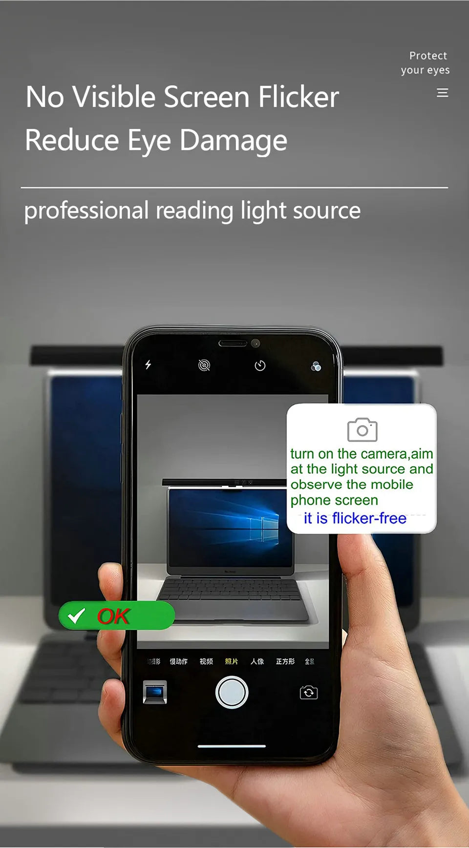 Led Monitor Light Bar Computer Lamps Reading Light Screen Hanging Desk Light Stepless Dimming Monitor For Bedroom Study Room