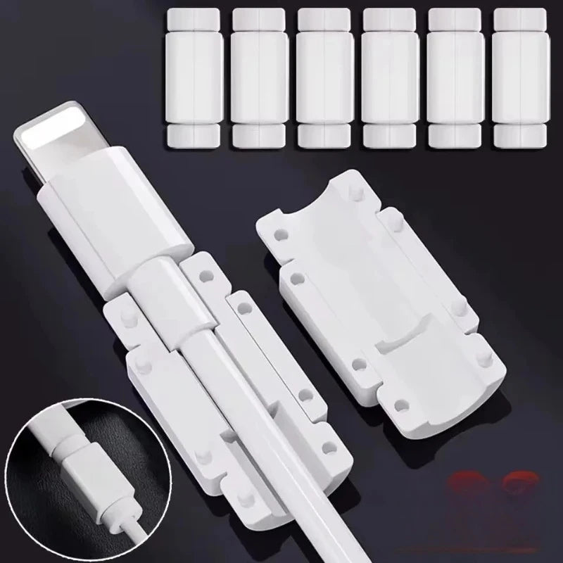 6pcs Data Cable Protectors, Charger Safety Clips, Anti-Bend And Bite-Resistant Charging Cable Covers