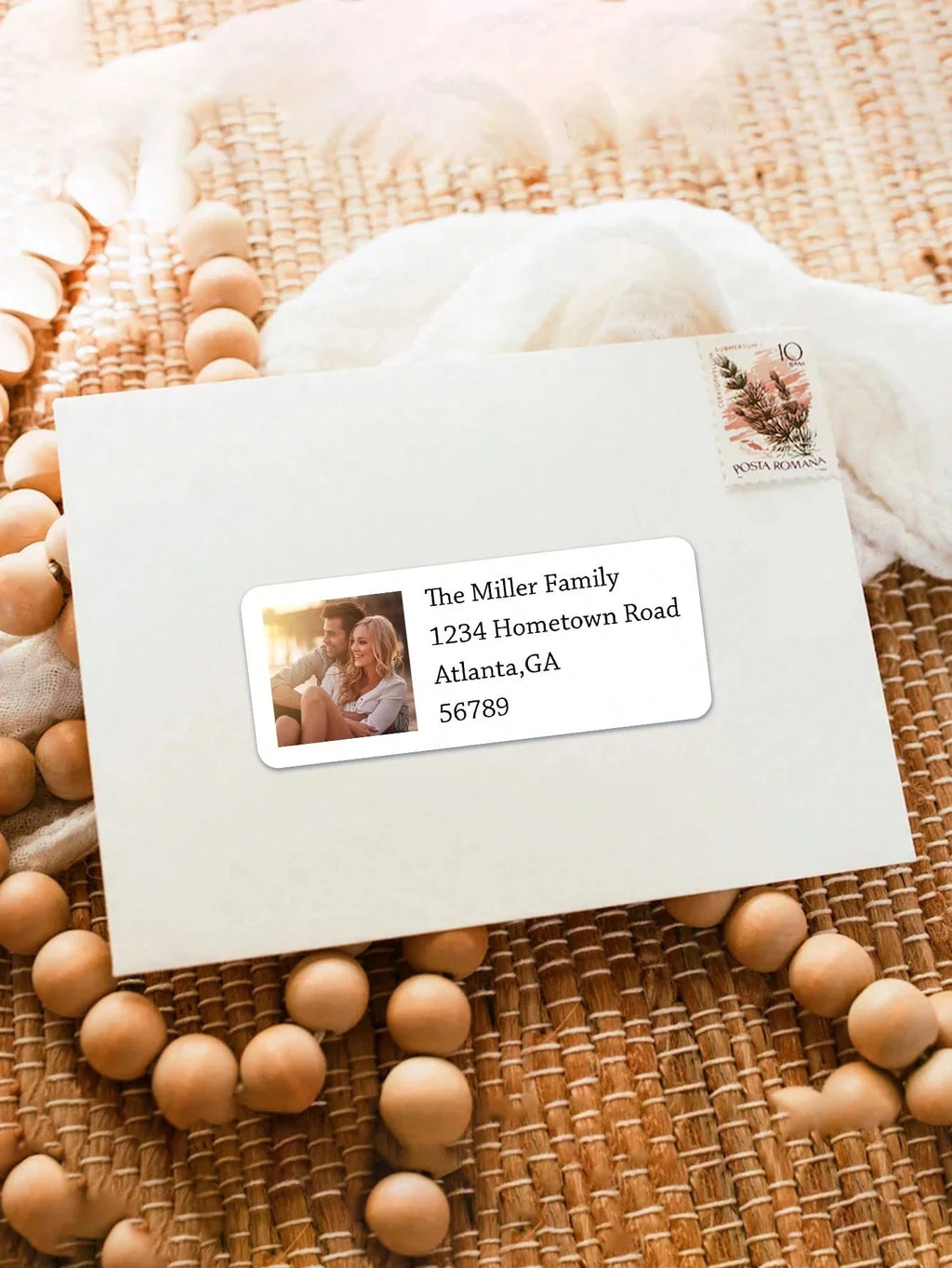 56-560Pcs Personalized Return Address Labels Photo, 6.35*2.54CM Custom Photo Or Information Mailing Labels For Envelope