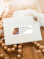 56-560Pcs Personalized Return Address Labels Photo, 6.35*2.54CM Custom Photo Or Information Mailing Labels For Envelope