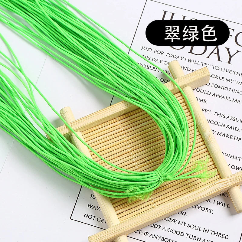 1.5mm Colorful High-Elastic Round Elastic Cord Rope Rubber Band Elastic Spandex Band Trim DIY Sewing Accessories