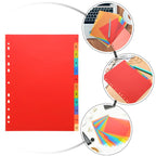 A4 Separated Loose Leaf Page Dividers Folder Number File PP Book Binder Plastic Binders Tabs Book Binder Dividers A4 Page Marker