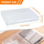 Portable Project Box with Handle – Transparent File Storage Container (8.5 x 11 Inches / A4 Size) – Scrapbooking Organizer