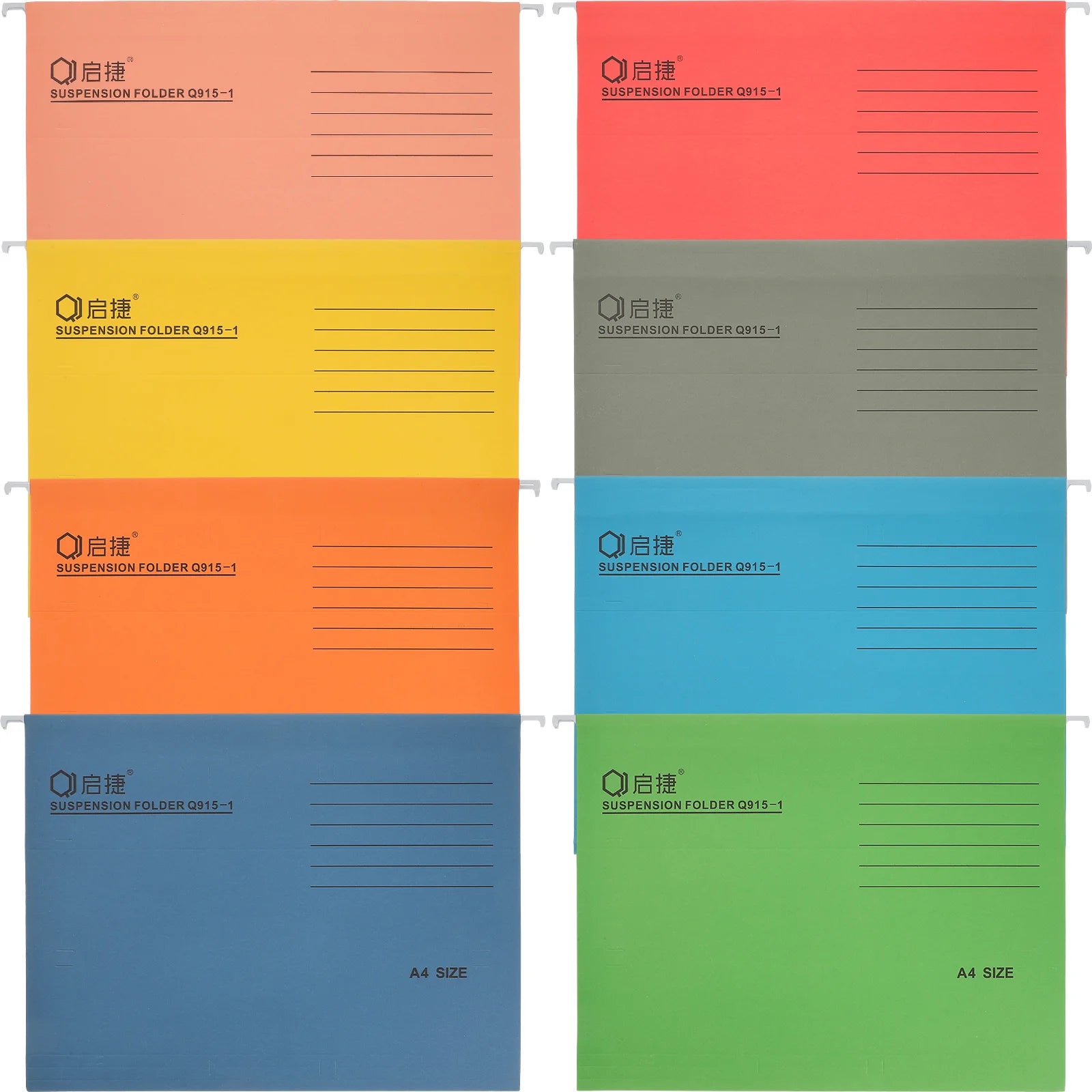 8 Pcs A4 Size Thick Paper Suspension Folders Hanging Files Office Storage ganizer Records Financial Documents Filing