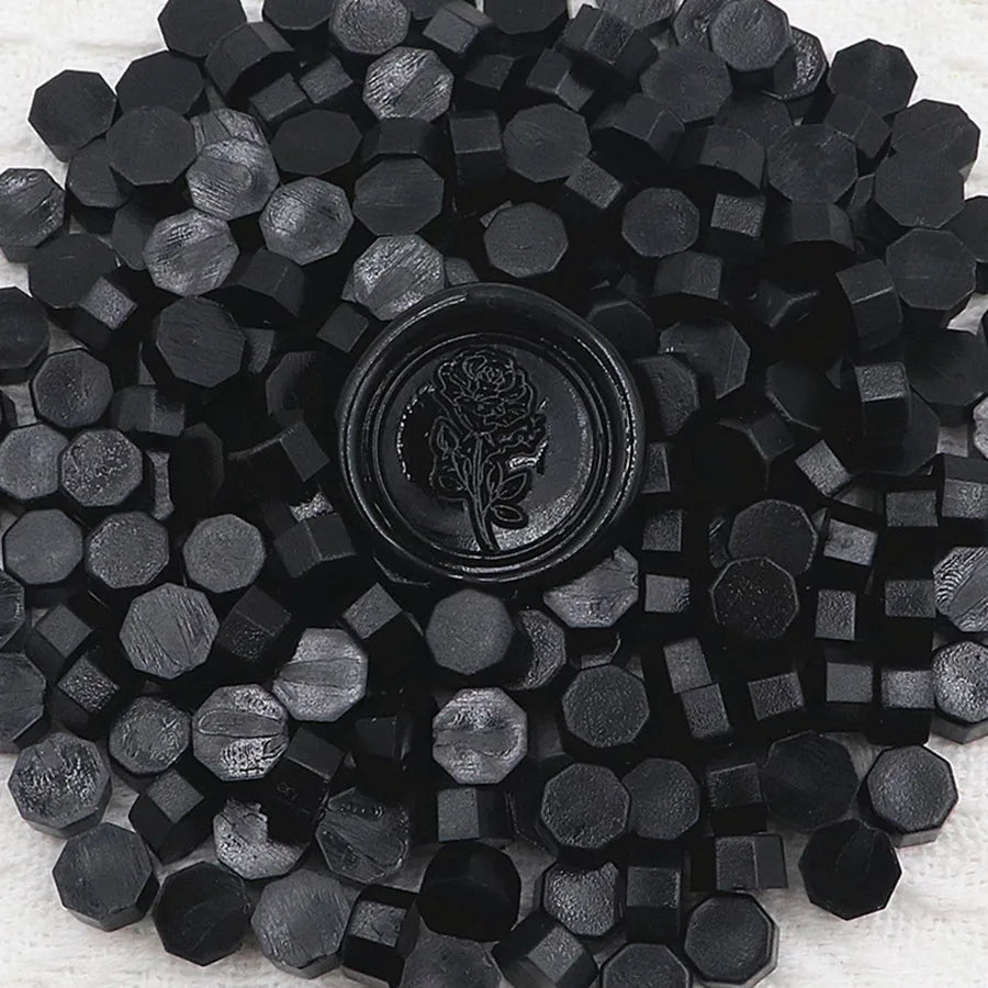 100pcs/bag Octagonal Sealing Wax Beads for Wax Stamps is Suitable for Wedding Invitations, Envelope Cards, Christmas Gift
