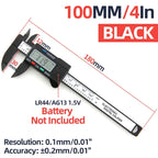 Digital Vernier Caliper Plastic Pachometer Digital Ruler Carpentry Tool Caliber Measuring Tool Digital Caliper Depth Gauge