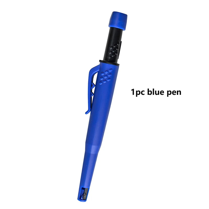 5 Colors 2.8mm Solid Woodworking Mechanical Pencil with Pen Cover 2B Black Yellow Red Lead Long Headed Carpenter Marking Pencil