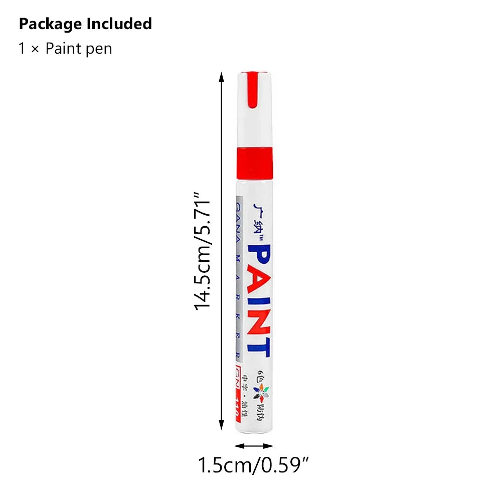 6/12 Pcs Paint Pen Metal Paint Pen Waterproof Colorful Oil-based Markers Industrial Marking Painting Graffiti Paint Oil Pen