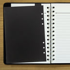 5Pcs A5 Black Page Dividers with Tabs for 6 Ring Binder Sturdy Plastic Index Dividers Binder Organizer for Planner Notebook File