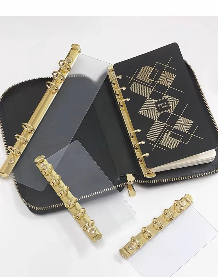 Side insertion Loose leaf book board Metal binder 6 holes Clip File Folder shell Notebook Ring Binder buckle Planner Agenda