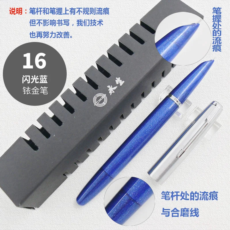 NEW Wingsung 601 Press Piston Fountain Pen Iridium EF/F Nib Steel Cap Vacumatic Resin Ink Pen School Stationery Office Supplies