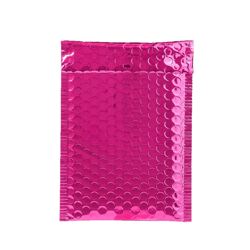 50PCS Aluminized Film Bubble Mailer Gold Mailing Envelope Waterproof Courier Bag Padded Bubble Envelopes Pack Bag for Shipping