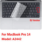 For MacBook Pro 14 16 inch M1 Max 2021 A2442 A2485 New Soft Ultra Thin Keyboard Cover Dustproof TPU Protector Film Laptop Skin