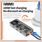 Basix USB C HUB 4K 30Hz Type C to HD-MI DP VGA Gigabit Ethernet USB 3.0 PD 100W Adapter For Macbook Air Pro M2 M1 PC Accessories