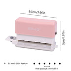 Handheld Mini 6 Hole Paper Puncher 5.5mm Aperture Versatile Scrapbook DIY Paper Cutter Ideal for Students Office Use