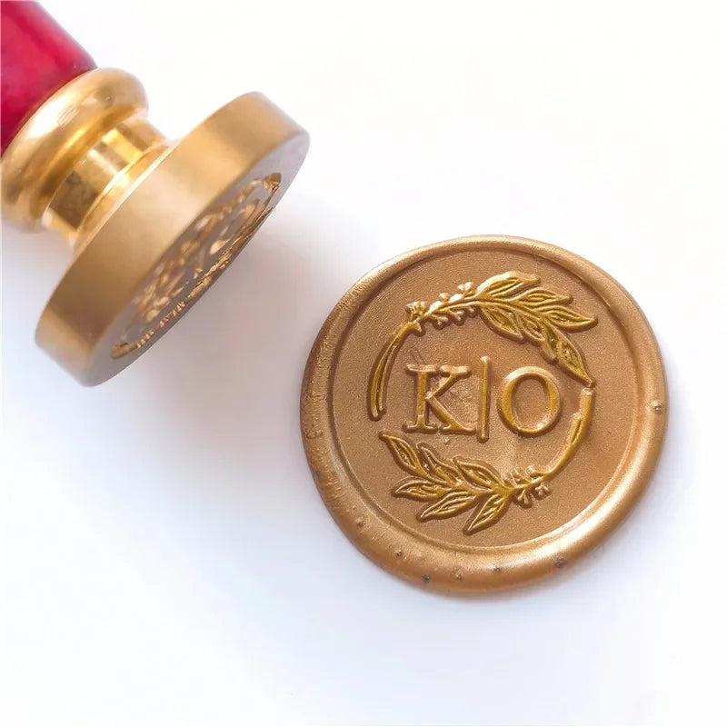 Personalized Wedding Wax Seal Stamp with 2 Initials, Custom Wedding Sealing Wax Stamp Invitation Seal Stamp. Initials Wax Seal