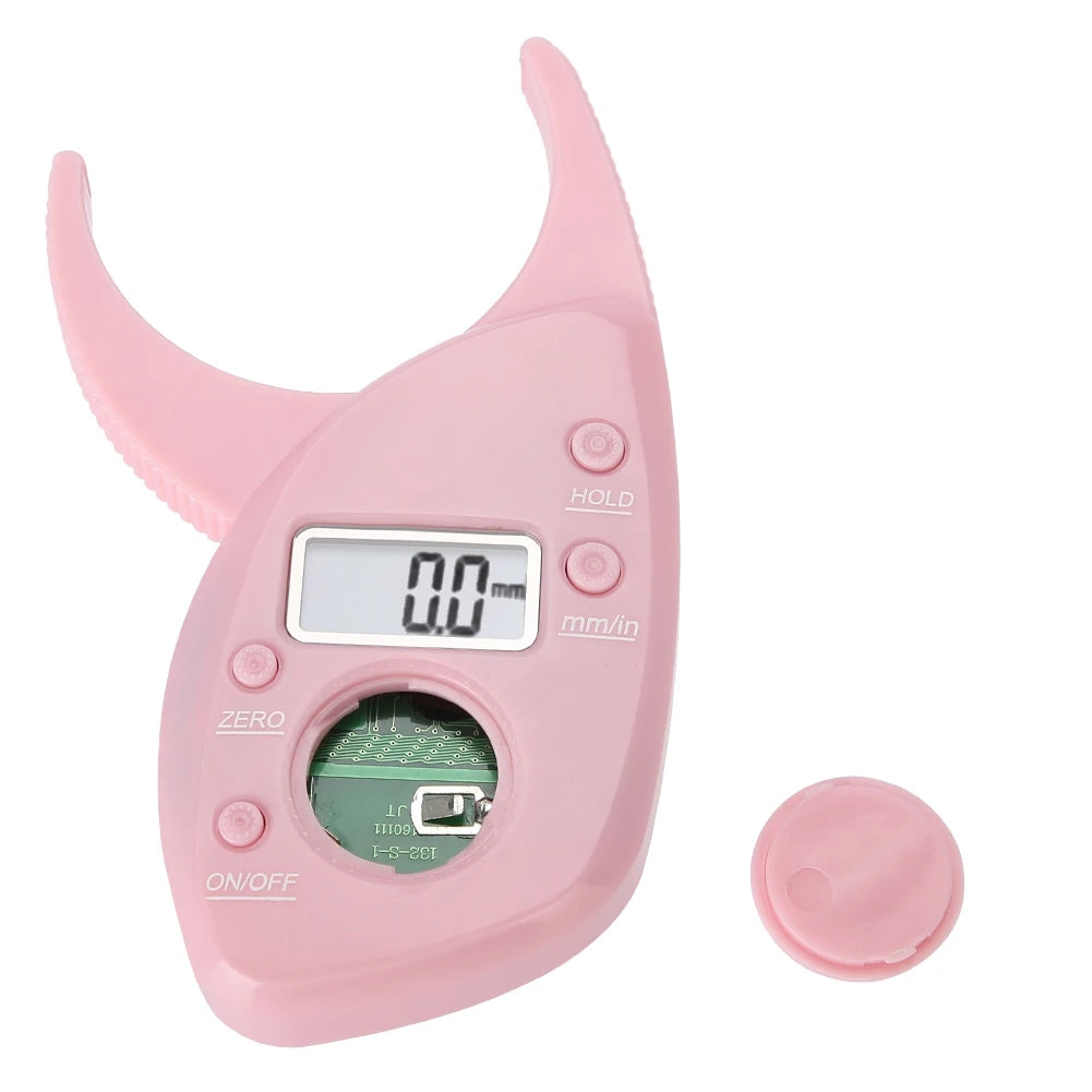 Body Fat Caliper Body Fat Loss Tester Pink Body Fat Monitors Portable Digital Skinfold Measurement Tester Measuring Caliper