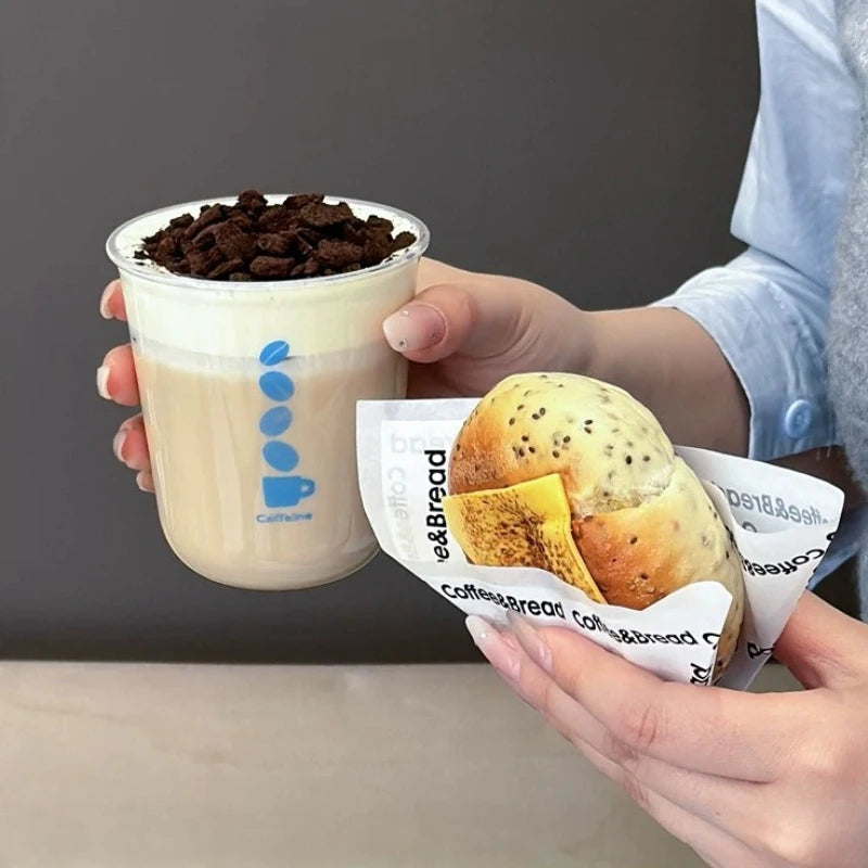 Hot Cold Dual Use 330ml Double Layer Paper Cup Coffee Cups Disposable Multi Purpose Beverage Container PET 400ml Cold Drink Cups
