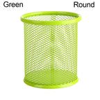 Multifunction Round/Square Mesh Pen Pot Multicolor Pen Holder Desk Tidy Stationery Organiser Pencil Storage Stationery Organiser