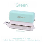 KW-TRIO Mini Portable Multi-Color Punch Hole Binder Punch 6-Hole Punch Multi-Functional Study Organizer Hole Punch