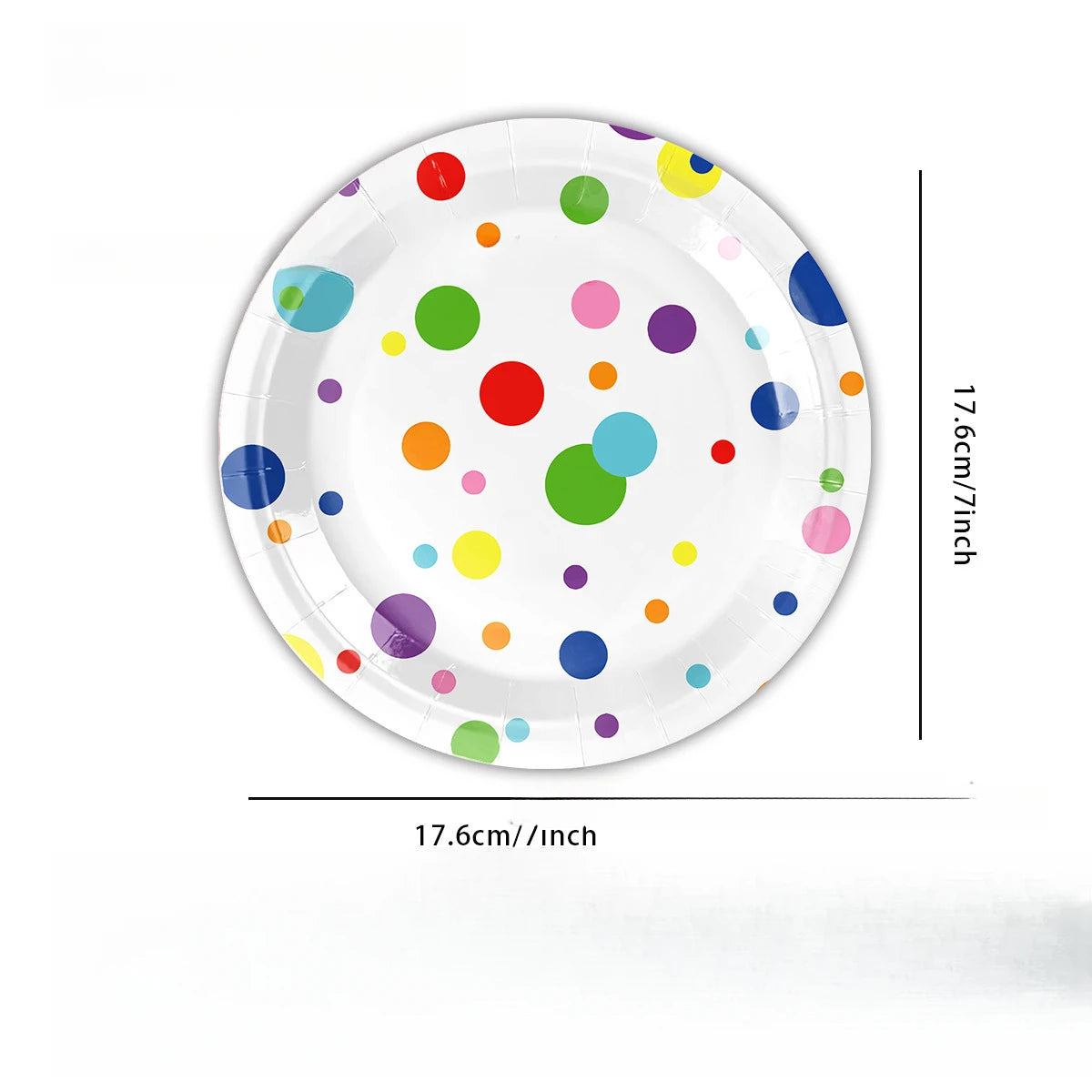 20pcs Colorful Polka Dot Birthday Themed Party Paper Tray Paper Cup Tissue Flag Set Decoration Supplies Birthday Decoration