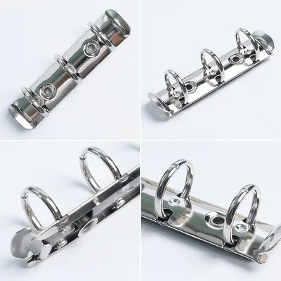 30mm A5A6A7 Notebook 6-Hole Binder Clips Binding Replacement Clip Metal Rings Accessories Loose-leaf Budget Binder Binding Rings