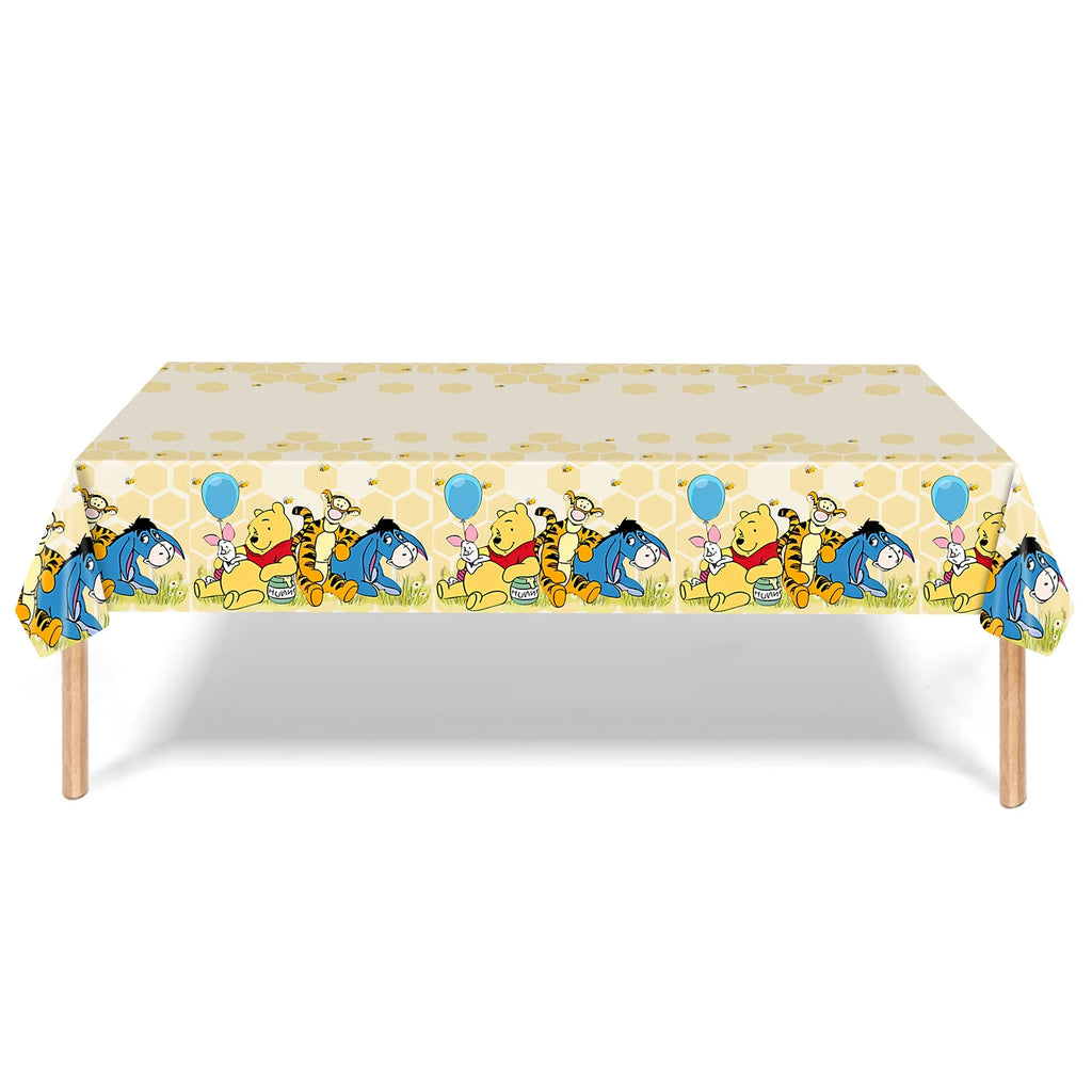 Winnie The Pooh Birthday Party Decoration Plates Napkins Table Cover Balloons Banner Baby Shower Serves 10 Guests Baby Shower