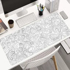 Hot Sell Large Gaming Mouse Pad Multi-size Gamer Mat Abstract XL Computer Cushion Keyboard Desk Non-Slip Rubber Locking Edge Rug