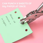Single Hole Puncher Capacity 6mm Diameter Hole Puncher Hand Paper Cutter Paper for Scrapbooking Tool Home Office School Supplies