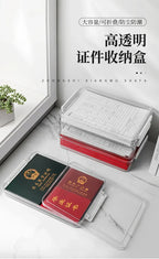 1pc/Test paper file sorting box Account book storage box A4 paper certificate storage box.