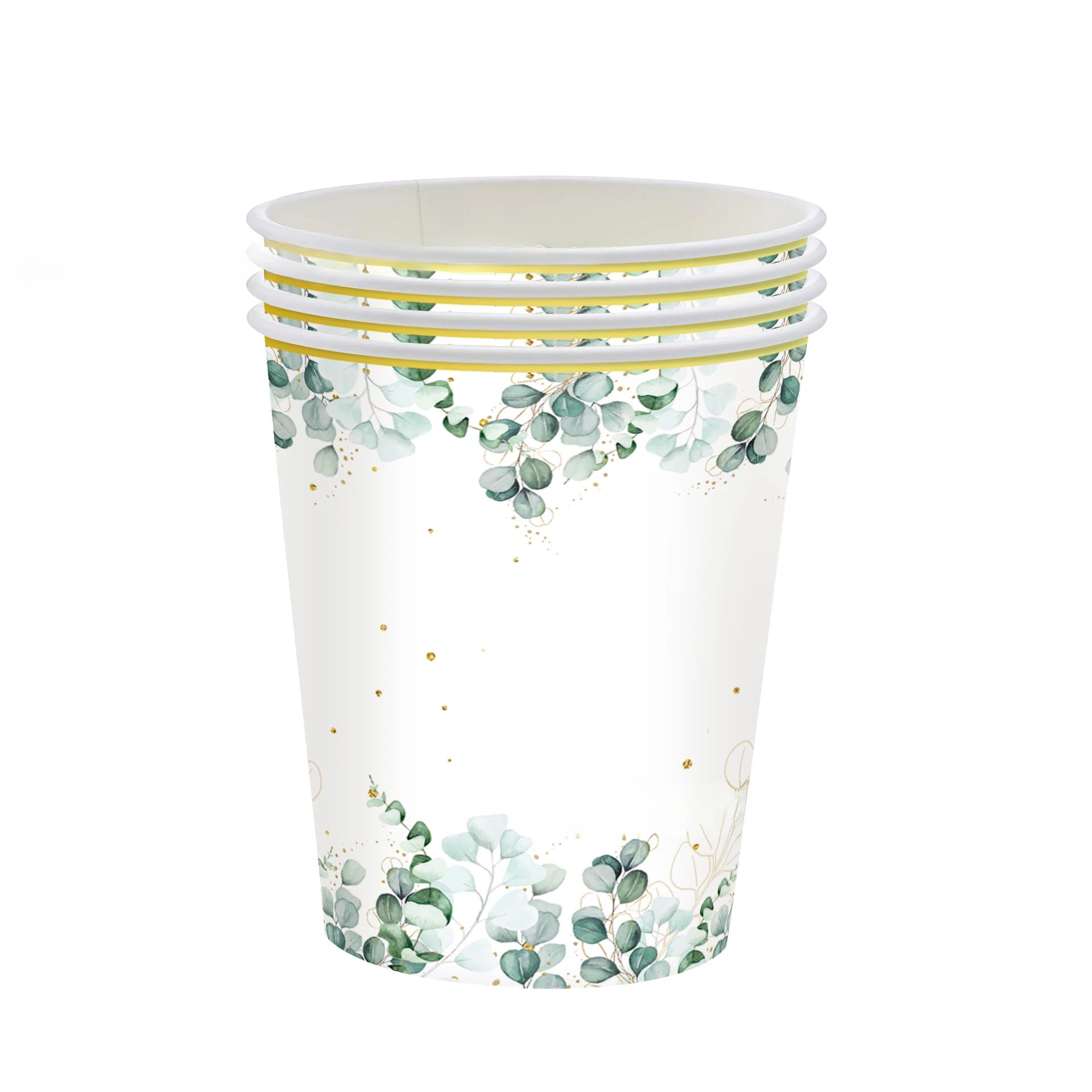 20pcs Disposable Tableware Such As Green Ink Party Sage Themed Paper Cups Plates Tissues Knives Birthday Party Decorations