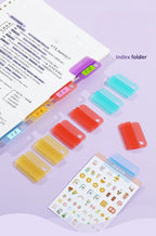 5pcs Plastic Index Clip Colorful Multi-function Bookmark Clip Transparent File Classification File Classification Clamp