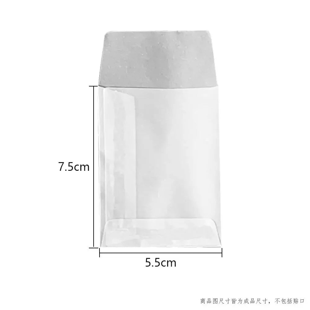 50pcs/lot Translucent Mini Envelope Jewelry Storage Bag for Card Earring Necklace Gift Packaging Bags Wedding Wedding Envelopes