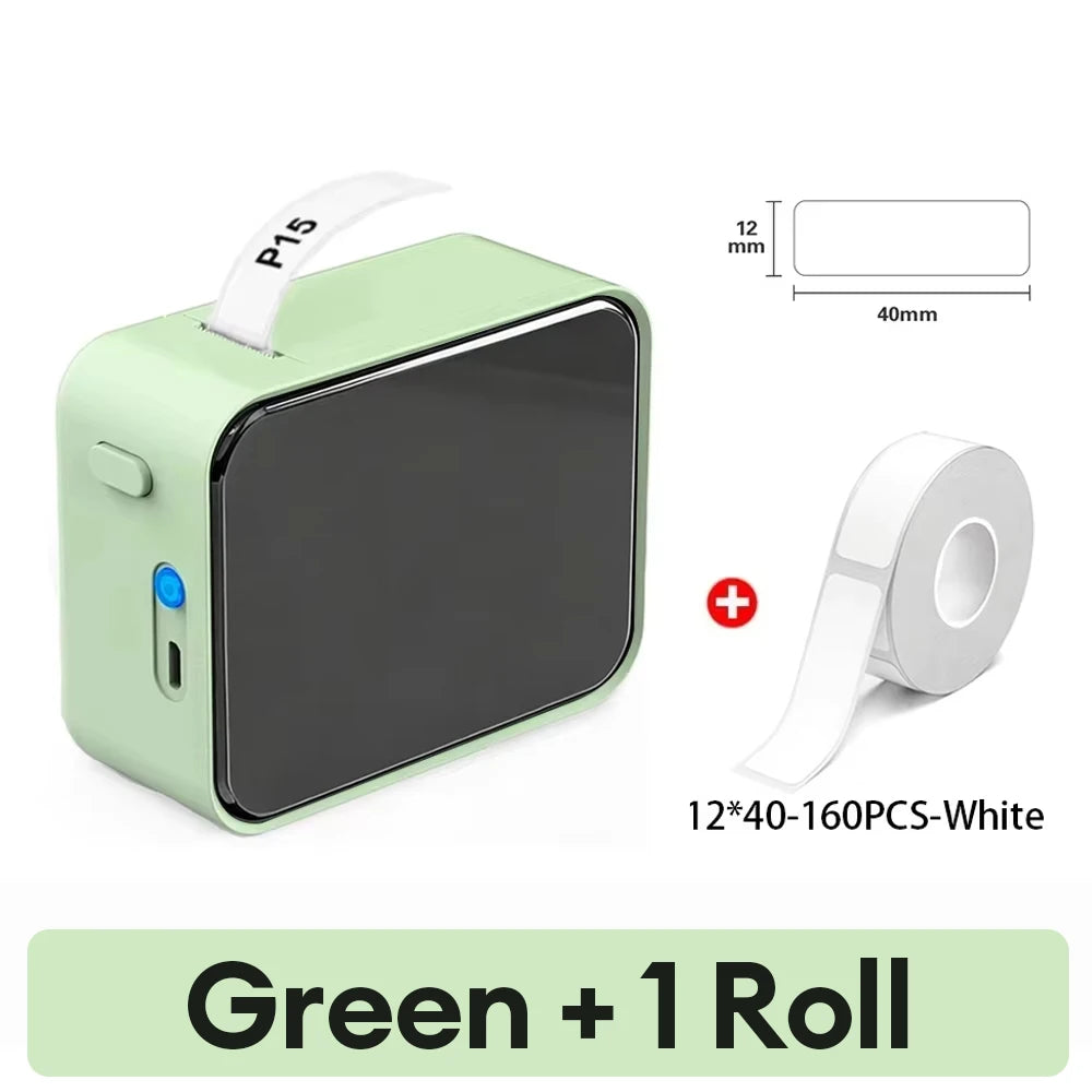 Marklife P15 Label Printer Portable Thermal Printer Inkless Mini Sticker Maker With Adhesive Label Printer As D11/D110/Q30 Print