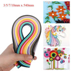 180Ocs Creative 3/5/7/10mm Quilling Paper 36Colors DIY Flower Gift Paper Handmade Origami Quilling Tools