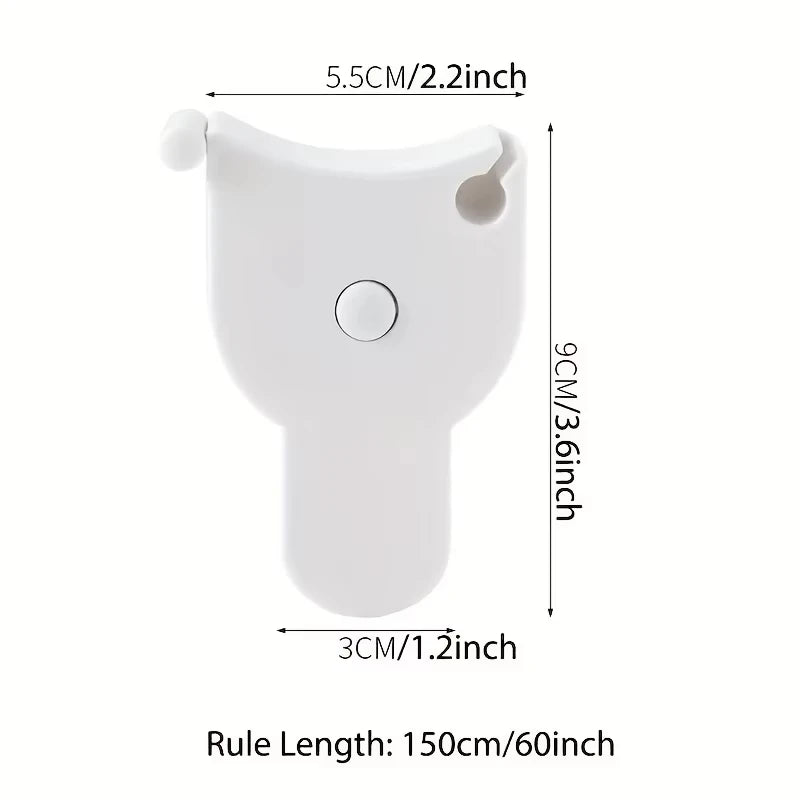 150cmAutomatic Telescopic Tape Measure Body Measuring Tape Sewing Ruler Tools Centimeter Tapes For Body Meter Measure White Tool